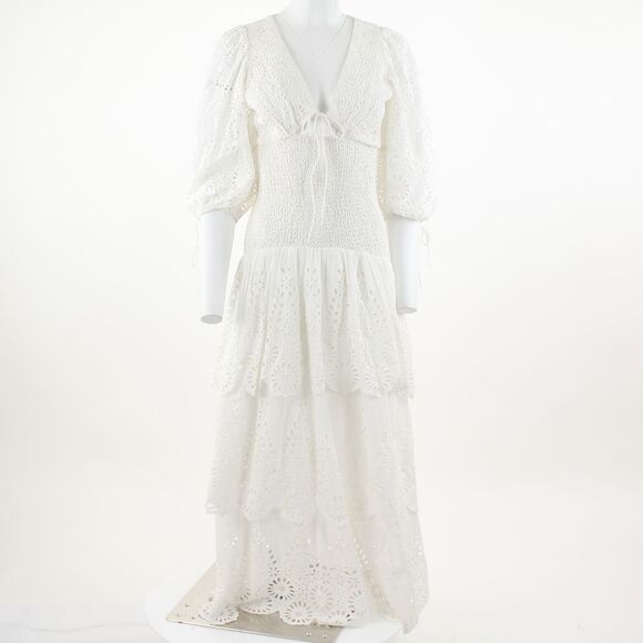 Significant Other Mazie Cotton Eyelet Dress in Ivory - Picture 2 of 5